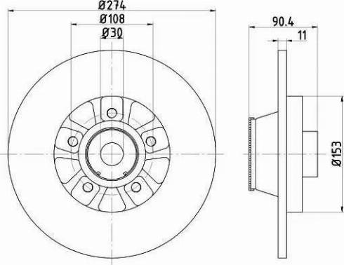 HELLA 8DD 355 120-571 - Bremžu diski www.autospares.lv