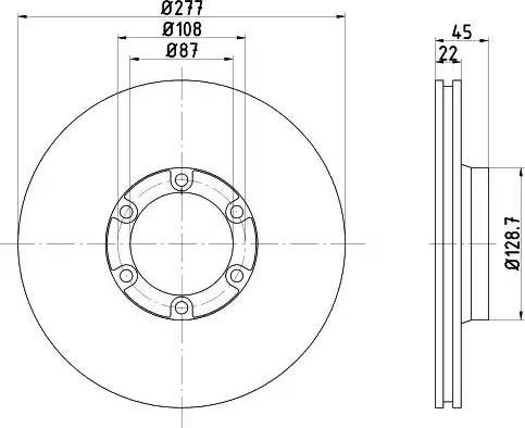 HELLA 8DD 355 120-001 - Bremžu diski www.autospares.lv