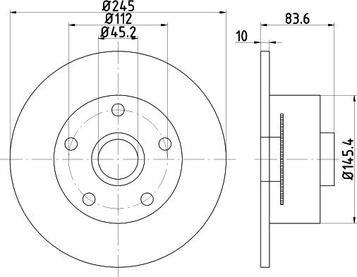 HELLA 8DD 355 120-152 - Bremžu diski www.autospares.lv