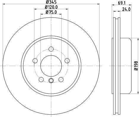 HELLA 8DD 355 120-871 - Bremžu diski www.autospares.lv