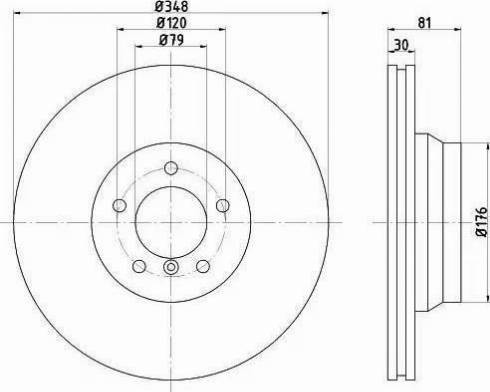 HELLA 8DD 355 121-131 - Bremžu diski www.autospares.lv