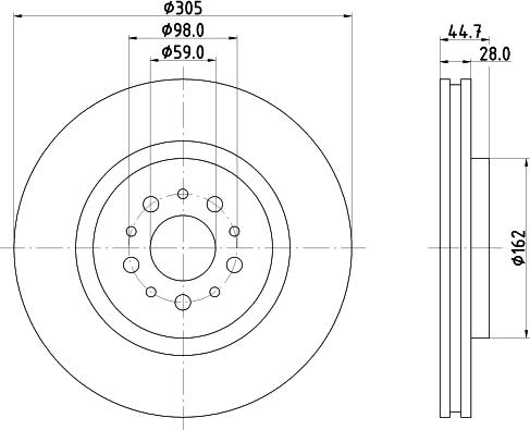 HELLA 8DD 355 121-872 - Bremžu diski www.autospares.lv