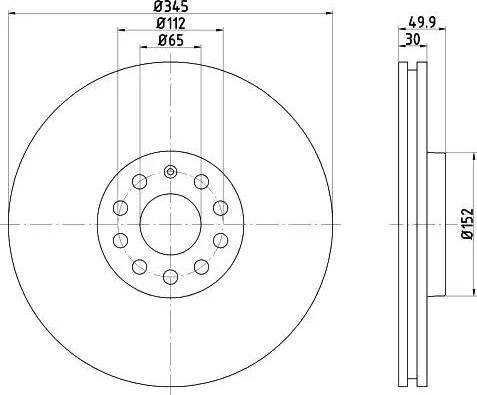 HELLA 8DD 355 121-271 - Bremžu diski autospares.lv