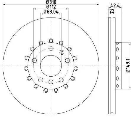 HELLA 8DD 355 121-751 - Bremžu diski autospares.lv