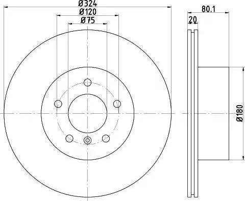 HELLA 8DD 355 121-761 - Bremžu diski autospares.lv