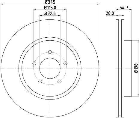 HELLA 8DD 355 128-961 - Bremžu diski www.autospares.lv