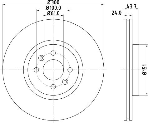 HELLA 8DD 355 128-551 - Bremžu diski www.autospares.lv