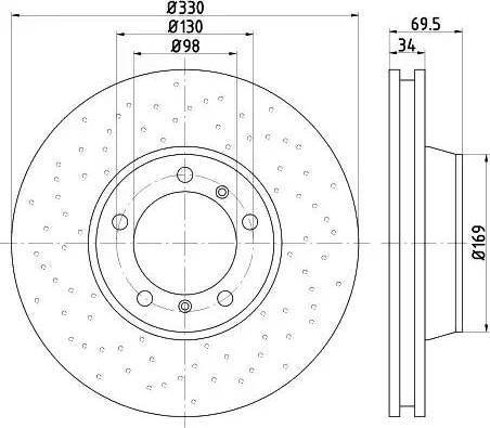 HELLA 8DD 355 121-601 - Bremžu diski www.autospares.lv