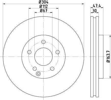 HELLA 8DD 355 121-191 - Bremžu diski www.autospares.lv