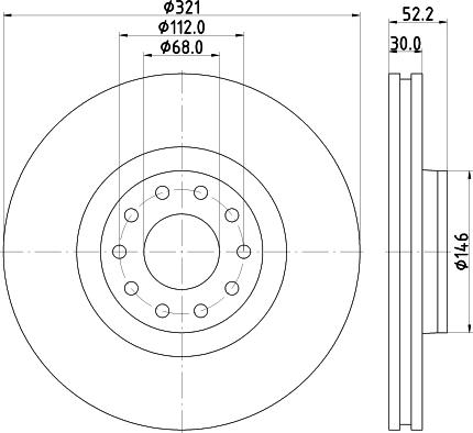 HELLA 8DD 355 128-661 - Bremžu diski autospares.lv