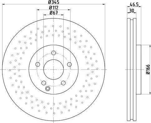 HELLA 8DD 355 121-321 - Bremžu diski www.autospares.lv