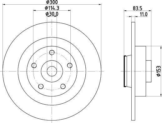 HELLA 8DD 355 123-401 - Bremžu diski www.autospares.lv