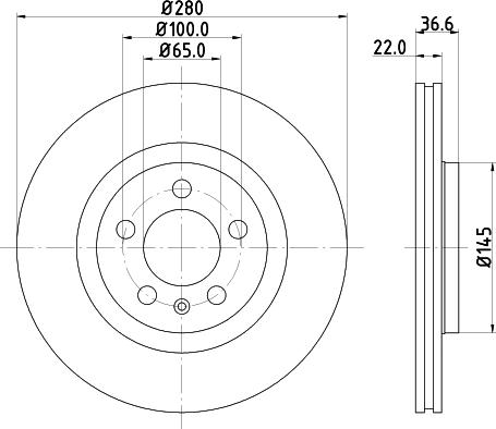 HELLA 8DD 355 123-521 - Bremžu diski www.autospares.lv