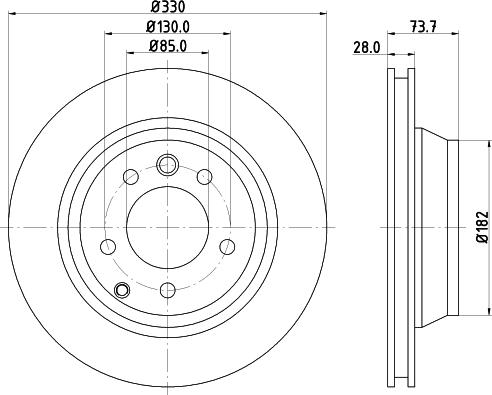 HELLA 8DD 355 123-691 - Bremžu diski autospares.lv