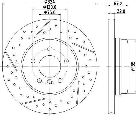 HELLA 8DD 355 123-031 - Bremžu diski www.autospares.lv