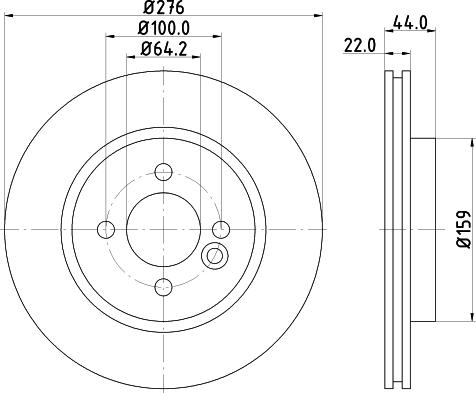 HELLA 8DD 355 123-851 - Bremžu diski www.autospares.lv