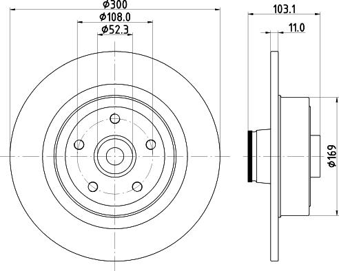 HELLA 530033009 - Bremžu diski autospares.lv