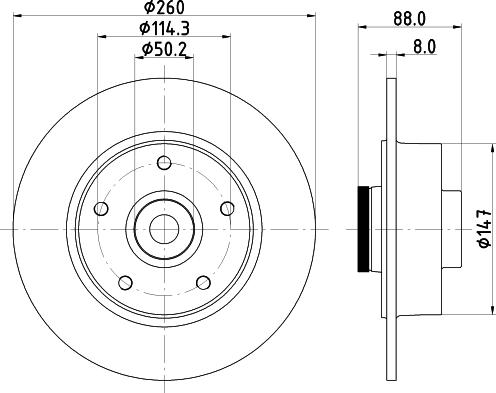 HELLA 8DD 355 123-311 - Bremžu diski www.autospares.lv