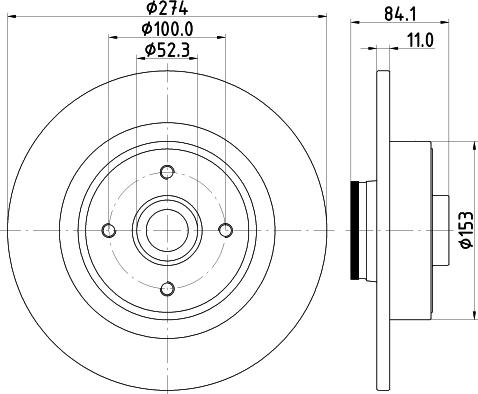 HELLA 8DD 355 123-331 - Bremžu diski www.autospares.lv