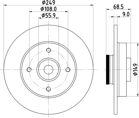 HELLA 8DD 355 123-291 - Bremžu diski autospares.lv