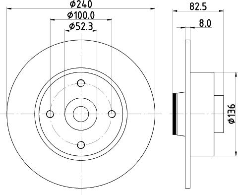 HELLA 8DD 355 123-241 - Bremžu diski www.autospares.lv