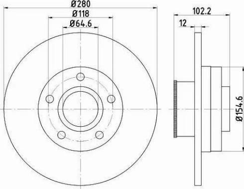 HELLA 8DD 355 113-401 - Bremžu diski www.autospares.lv