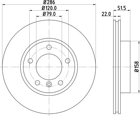 HELLA 8DD 355 123-721 - Bremžu diski autospares.lv