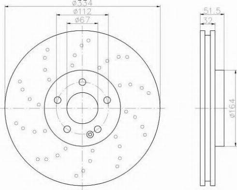 HELLA 8DD 355 122-662 - Bremžu diski www.autospares.lv