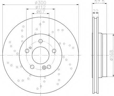 HELLA 8DD 355 122-672 - Bremžu diski www.autospares.lv