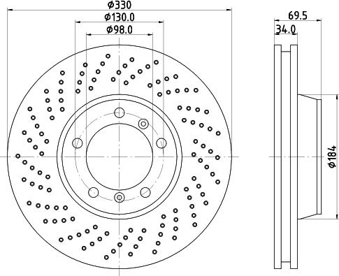 HELLA 8DD 355 128-561 - Bremžu diski www.autospares.lv