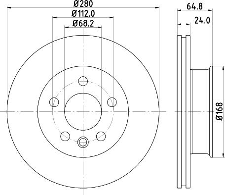 HELLA 8DD 355 122-392 - Bremžu diski www.autospares.lv