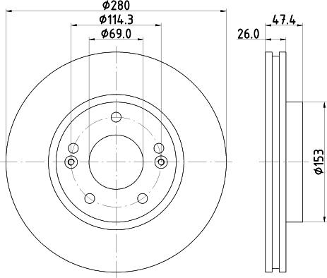 HELLA 8DD 355 122-341 - Bremžu diski www.autospares.lv