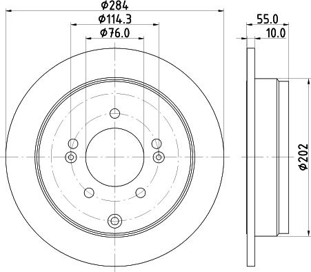 HELLA 8DD 355 122-291 - Bremžu diski www.autospares.lv