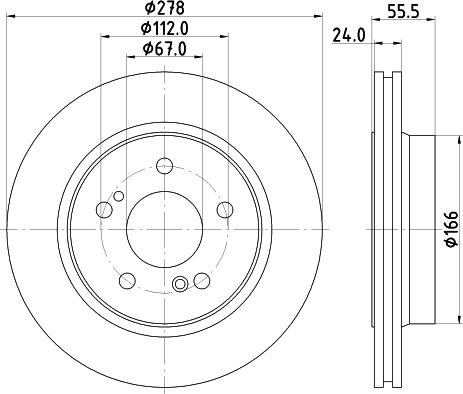 HELLA 8DD 355 122-252 - Bremžu diski www.autospares.lv