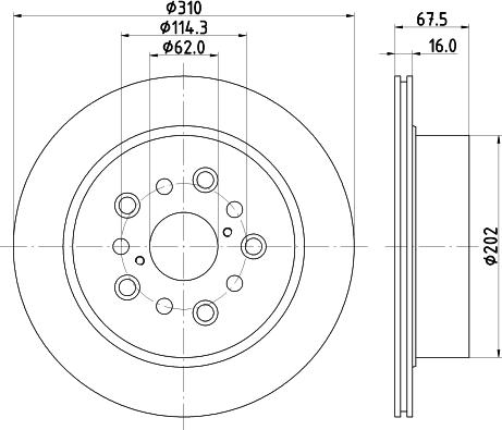 HELLA 8DD 355 122-231 - Bremžu diski www.autospares.lv