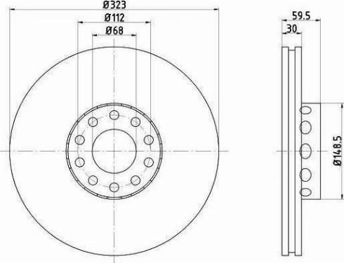 HELLA 8DD 355 106-701 - Bremžu diski www.autospares.lv