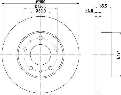 HELLA 8DD 355 127-821 - Brake Disc www.autospares.lv