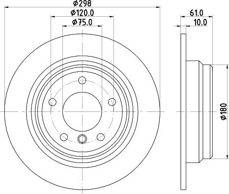 HELLA 8DD 355 127-271 - Bremžu diski autospares.lv