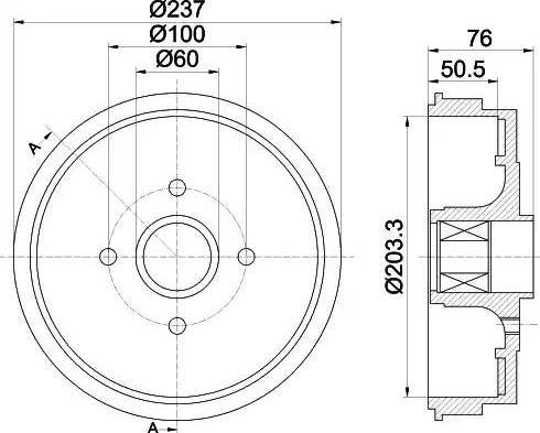 HELLA 8DT 355 300-971 - Bremžu trumulis www.autospares.lv