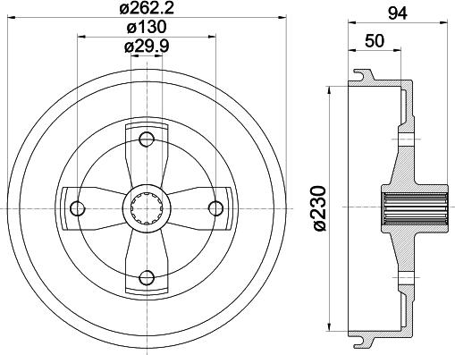 HELLA 8DT 355 301-671 - Bremžu trumulis www.autospares.lv