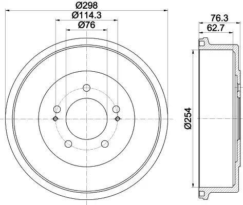 HELLA 8DT 355 301-861 - Bremžu trumulis www.autospares.lv