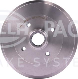 HELLA 8DT 355 301-701 - Bremžu trumulis www.autospares.lv