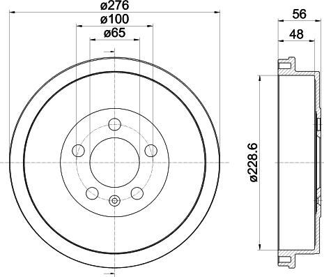 HELLA 8DT 355 303-081 - Bremžu trumulis www.autospares.lv