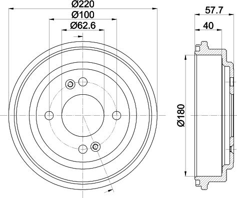 HELLA 8DT 355 303-361 - Bremžu trumulis www.autospares.lv