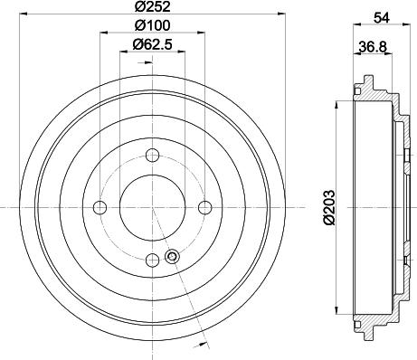 HELLA 8DT 355 303-301 - Bremžu trumulis www.autospares.lv