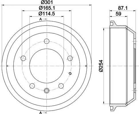 HELLA 8DT 355 302-441 - Bremžu trumulis autospares.lv