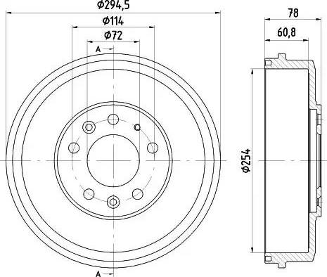 HELLA 8DT 355 302-481 - Bremžu trumulis www.autospares.lv