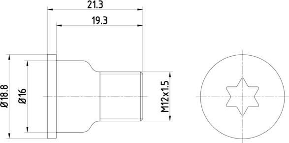 HELLA 8DZ 355 209-051 - Skrūve, Bremžu disks www.autospares.lv