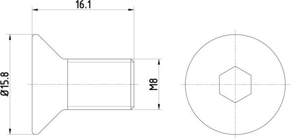 HELLA 8DZ 355 209-061 - Skrūve, Bremžu disks www.autospares.lv