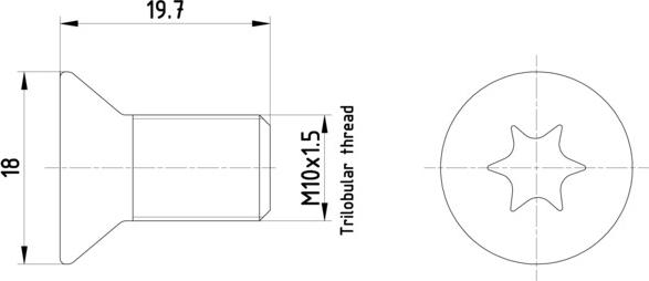 HELLA 8DZ 355 209-111 - Skrūve, Bremžu disks www.autospares.lv